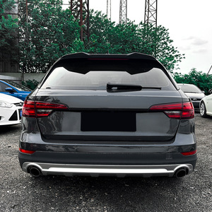 Audi Rear Spoiler Piano Black Carbon Fiber Texture Ducktail Trunk Wing 2017-2024 Avant B9 <b>Sline</b> - Product Image 2