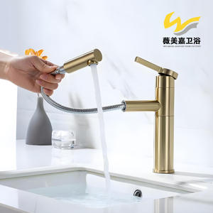 Grifo de Lavabo Moderno Minimalista de Cobre Puro con Doble Estructura, Rotación de Agua Fría y Caliente, y Válvula de Cerámica Extraíble - Product Image 2