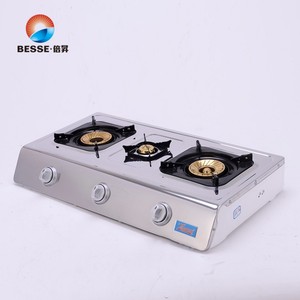 Cocina de Gas de Doble Quemador ZGBES, Superficie de Acero Inoxidable, Encendido Electrónico, Control por Perillas, Fácil de Limpiar, Uso Portátil, Protección Contra Apagado de Llama - Product Image 1
