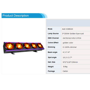 Fondo de escenario 5pc x 200W Golden Eye + Led pared matriz efecto luz para club nocturno - Product Image 6