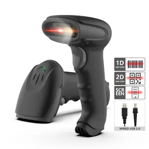 GTCODESTAR 2d Scanner QR Wireless portatile 2D Scanner di codici a barre ad alta velocità palmare per Alipay passaporto manuale lettore di scansione