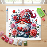 Peinture au diamant à pointe pleine, petite taille, sur tissu, portrait du Père Noël peint à la main, pour adultes, DIY