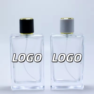 Wholesale Elegant Frasco De <b>Perfumes</b> Clear Glass <b>Spray</b> <b>Bottle</b> Cologne <b>Bottles</b> Crimp <b>Perfume</b> <b>Bottle</b> With Black Golden Cap - Product Image 1
