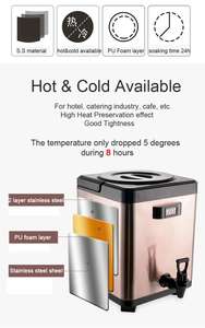 Outils <span class=keywords><strong>de</strong></span> <span class=keywords><strong>café</strong></span> et <span class=keywords><strong>de</strong></span> thé isolés carrés classiques en acier inoxydable Barils <span class=keywords><strong>de</strong></span> protection contre la chaleur - Product Image 5