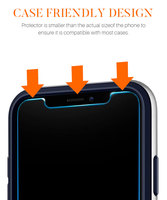 Vente en gros de verre trempé pour téléphone portable certifié CE, 13 12 2.5D, sans bulles, anti-lumière bleue, protection UV, 9H, 0,3 mm