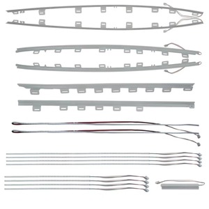 Bandes de garniture intérieures synchronisées en 11 couleurs OEM pour <span class=keywords><strong>BMW</strong></span> Série 5 G30 G38 2018-<span class=keywords><strong>2022</strong></span>, accessoires de remplacement pour le tableau de bord et les portes - Product Image 1