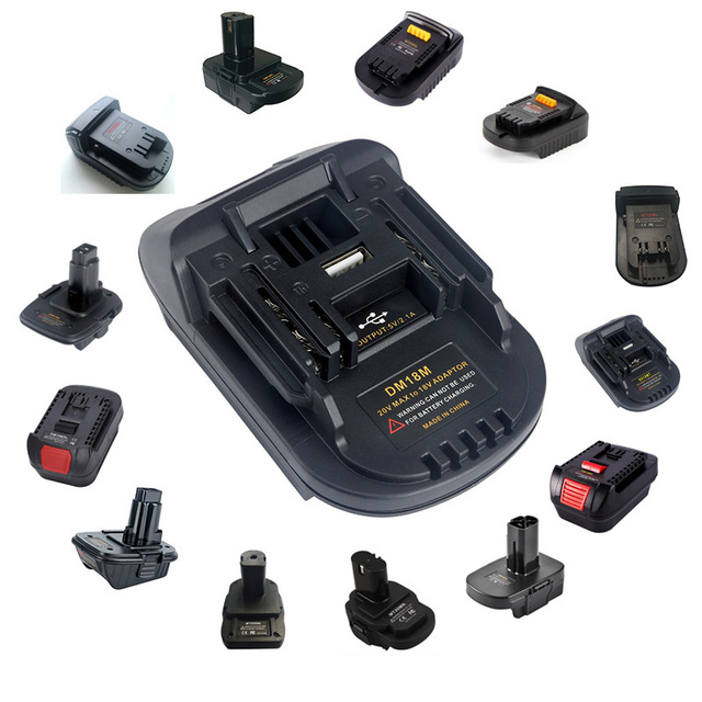 Lithium Battery Converter Adapter Interchangeable with 50 Models Power Tool Accessories for Various Brands