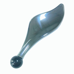 High Quality 100% Natural Obsidian Leaf Shaped Zinc Alloy Handle <b>Jade</b> <b>Roller</b> for Face - Product Image 6