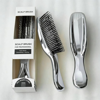 Nouvelle brosse démêlante à plat en or rose avec picots et peigne massant pour cheveux, en promotion