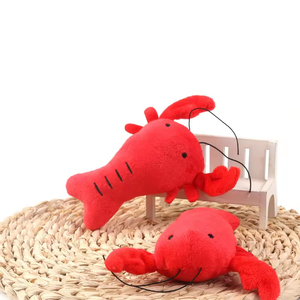 Pet Chew Toys Animal <b>Plush</b> Crayfish Interactive Cartoon Toy Dog Sound Gnawing Grinding Teeth Training Supplies Kinghon Brand - Product Image 1