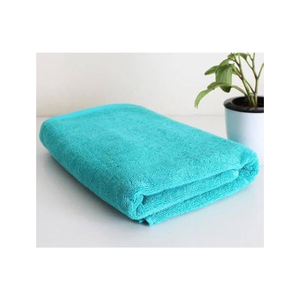Léger 100% coton brodé à la main durable budget amical doux séchage rapide personnalisé bordure bleue Golf serviette de bain - Product Image 6