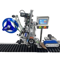 Machine d'étiquetage automatique horizontale haute efficacité pour bouteilles rondes, destinée aux boissons, aux cosmétiques et aux emballages d'usage quotidien