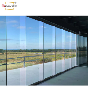 Ban công hiện đại có thể gập lại cửa sổ không khung kính hai lớp kính cường lực trượt ngang cửa sổ gấp - Product Image 1