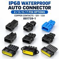 Connecteur automobile 2 3 5 7 broches mâle/femelle, contact en cuivre, étanche IP68, borne électrique TE AMP 881739-1, 12V 1.5A pour automobile