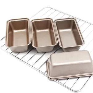 Sıcak satış Mini somun ekmek kutusu 6 inç kek teneke 4 adet yapışmaz Bakeware pişirme tavaları profesyonel hiçbir yapışmaz Bakeware kek araçları