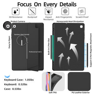 Caldo venditore per Samsung <span class=keywords><strong>Tab</strong></span> <span class=keywords><strong>S8</strong></span>/S9/S10 Ultra 14.6 pollici Multi-angolo regolabile custodia per tastiera - Product Image 5