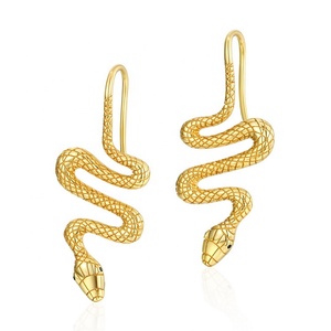 Nouvelle Arrivée plaqué Or <span class=keywords><strong>Serpent</strong></span> Oreille <span class=keywords><strong>Crochet</strong></span> 925 Boucles d'oreilles <span class=keywords><strong>en</strong></span> Argent Sterling Pour Les Femmes - Product Image 1