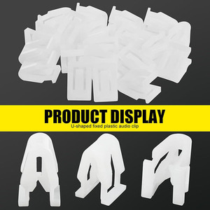 Shuangxuan U-Shaped Plastic Audio <b>Clip</b> 0.55inch <b>Car</b> Dashboard Trim Retainer 20Pcs Auto Fastener - Product Image 4
