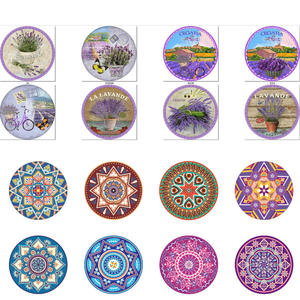 Posavasos de cerámica Thtclp, redondo, de porcelana blanca, con impresión digital, duradero, aislante del calor, estilo nórdico, patrón Th0156 - Product Image 3