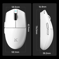 MCHOSE G3 V2 Mouse Gaming Nirkabel Sensor PAW 3395 Tri-mode 800mAh Non-Backlit Pegangan Serbaguna untuk Sakelar Mekanis TTC