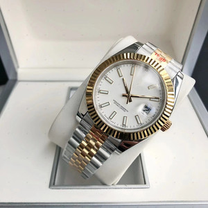 2836 다이아몬드 세팅 야광 스테인리스 스틸 남성용 기계식 시계 - Product Image 5