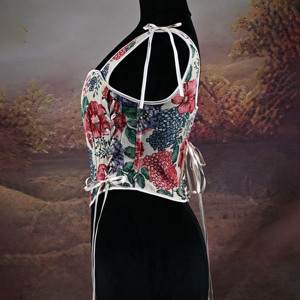 Corsés ajustados para mujer, tops moldeadores tipo bustier, corsés vintage estilo palaciego, tops de tubo con cordones y varillas para disfraz de escenario - Product Image 3