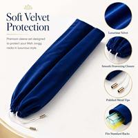 Pochette de rangement longue en polaire avec cordon de serrage pour Mahjong