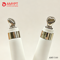 Tube vide pour crème contour des yeux avec applicateur de massage à bille métallique, emballage cosmétique personnalisé avec logo