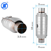 Catalizador metálico cerámico EURO4 EURO5 de 3 pulgadas, catalizador universal de alta calidad, certificado EPA, de 3 vías, 2 "2,5"