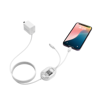 Kabel Pembayaran Kode QR 1-ke-2 Y2 Power PD 25W Pengisi Daya Ponsel Super Cepat untuk Hotel, Halaman QR yang Dapat Disesuaikan, 110/220/240V