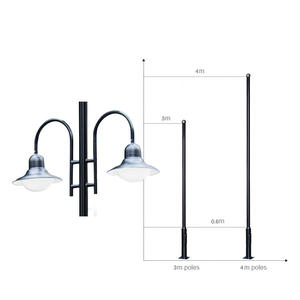DAWN Zhong shan fabricant lampes solaires de jardin extérieur led étanches <span class=keywords><strong>3m</strong></span> 4m led lumières de cour led - Product Image 3