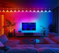 Lumières LED extérieures intelligentes pour avant-toits de 50 pieds, RVB à changement de couleur, permanentes, synchronisation musicale via application, flexibles, durables, IP67
