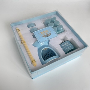 Diffuseur d'arômes en céramique de luxe 2025 pour la maison, avec <span class=keywords><strong>bougie</strong></span> chauffe-cire de luxe bleue et <span class=keywords><strong>rose</strong></span> pour chauffe-<span class=keywords><strong>bougie</strong></span> chauffe-cire - Product Image 2