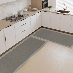 <b>Kitchen</b> Floor <b>Mat</b> Rectangle Polyester Fiber Waterproof Non Slip Stain Resistant Washable Household <b>Kitchen</b> Use - Product Image 2