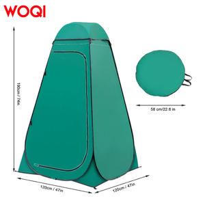 Tente de douche pop-up Woqi 155x155x210 cm, imperméable, portable, abri de camping pour l'intimité, installation automatique, vert émeraude - Product Image 3