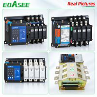 EBASEE 125A Commutateur de transfert automatique 4 pôles Classe PC 2P 3P 4P 16A-1600A ATS Commutateur de commutation automatique double alimentation