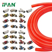 IFAN Vente Chaude Raccord PEX en Laiton Coulé, Coude Réducteur Sans Plomb PN25, Raccord de Plomberie en Laiton