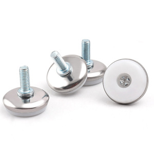 Patas Ajustables de Acero Inoxidable para Muebles M6X15X30, Base Blanca, Soporte Resistente para Sofá y Gabinete - Product Image 2