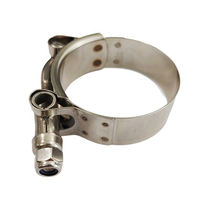 Collier de serrage à vis en T robuste en acier inoxydable pour tuyaux et conduites avec écrou de blocage en nylon 49-55mm