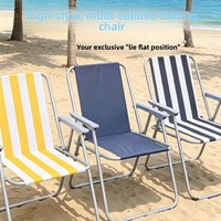 Chaise pliante moderne minimaliste en aluminium pour l'extérieur, ultra-légère, idéale pour la plage, la pêche et le camping