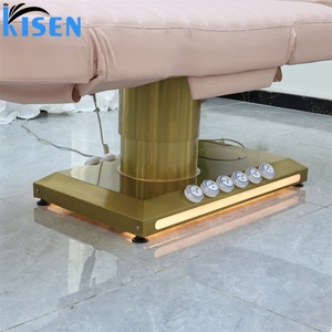 KISEN Electric Facial <b>Bed</b> Professional Stainless Steel Gold 3 Motors Curved Salon Spa <b>Lash</b> <b>Bed</b> Massage <b>Table</b> Facial Beauty <b>Bed</b> - Product Image 4