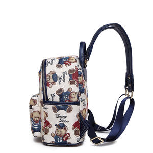 Nuovo <span class=keywords><strong>Zaino</strong></span> Scolastico <span class=keywords><strong>in</strong></span> <span class=keywords><strong>Tessuto</strong></span> con Graffiti Orso Erang, <span class=keywords><strong>Zaino</strong></span> Femminile di Alta Gamma a Grande Capacità - Product Image 5