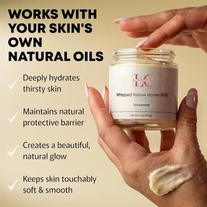 Bálsamo de <span class=keywords><strong>miel</strong></span> de sebo de etiqueta privada Productos para el cuidado de <span class=keywords><strong>la</strong></span> piel seca calmante de hidratación profunda de larga duración Bálsamo de sebo batido alimentado <span class=keywords><strong>con</strong></span> pasto 100% - Product Image 2