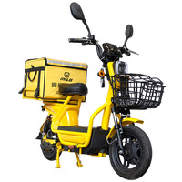 Vélo électrique de livraison CE 72V 500-800W, batterie amovible 12/20Ah, autonomie 45-75km, scooter pour livraison de nourriture