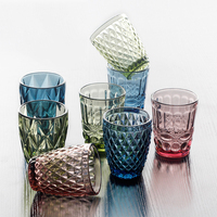 Beauchy Groothandel Glaswerk Gekleurde Beker Wijnglazen Waterglas Geperst Blauw Glazen Bekers