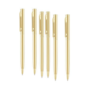 Bolígrafos Metálicos Delgados de Escritura Suave, Bolígrafo de Barril Metálico Personalizado para Hombres y Mujeres - Product Image 1