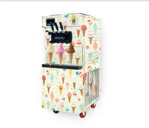 Brenu fabricar Máquina De Cone Automático Soft Serve Auto Vending Ice Cream Maker De Aço Inoxidável Fazendo Máquinas Para Venda