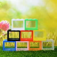 Nouvel aquarium portable mini carré pour poissons rouges 2024, décoratif, en plastique, emballé en boîte propre