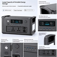 Batterie LiFePO4 grande capacité - Alimentation portable haute puissance pour camping-car et extérieur, charge sans fil, écran LED, protection BMS
