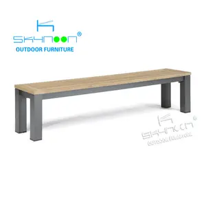 Creativo moderno diseño personalizado de comedor al aire libre banco de madera de diseño nuevo al aire libre banco Patio al aire libre banco (61051A)